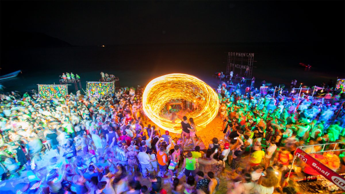 Fire dancer at Koh Phangan's Full Moon Party