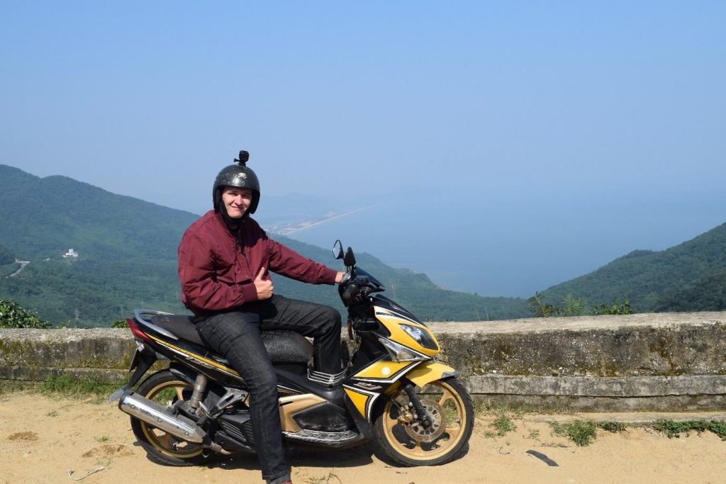 Jake of Untold Wanderlust scootering around Koh Phangan, Thailand