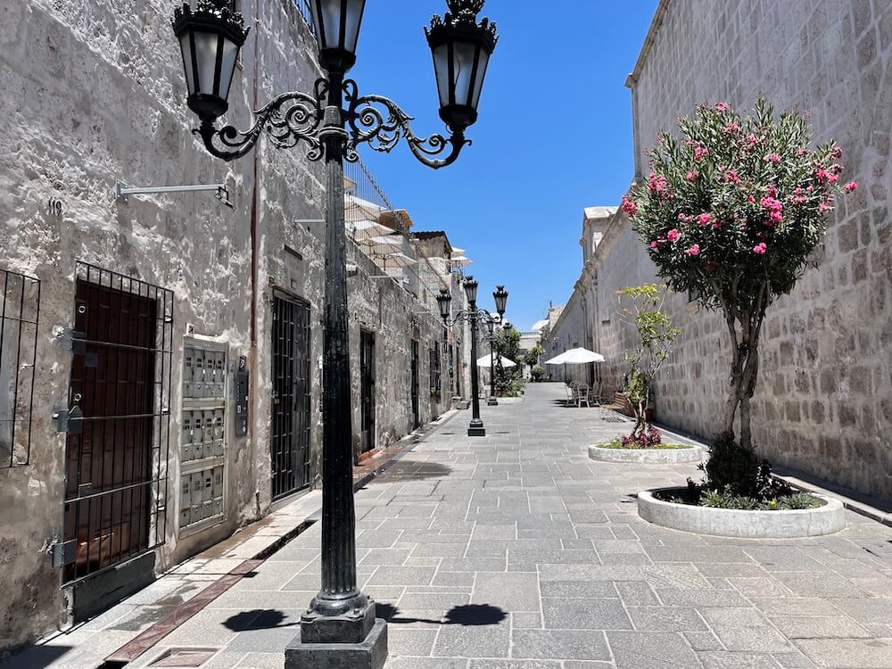 Charming street of Arequipa