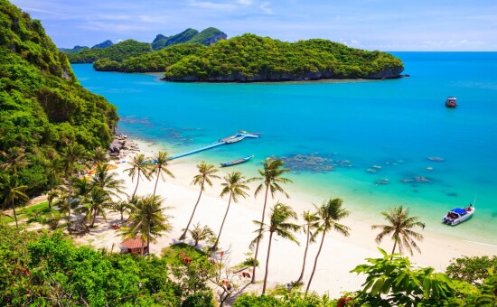 Koh Samui beach aerial