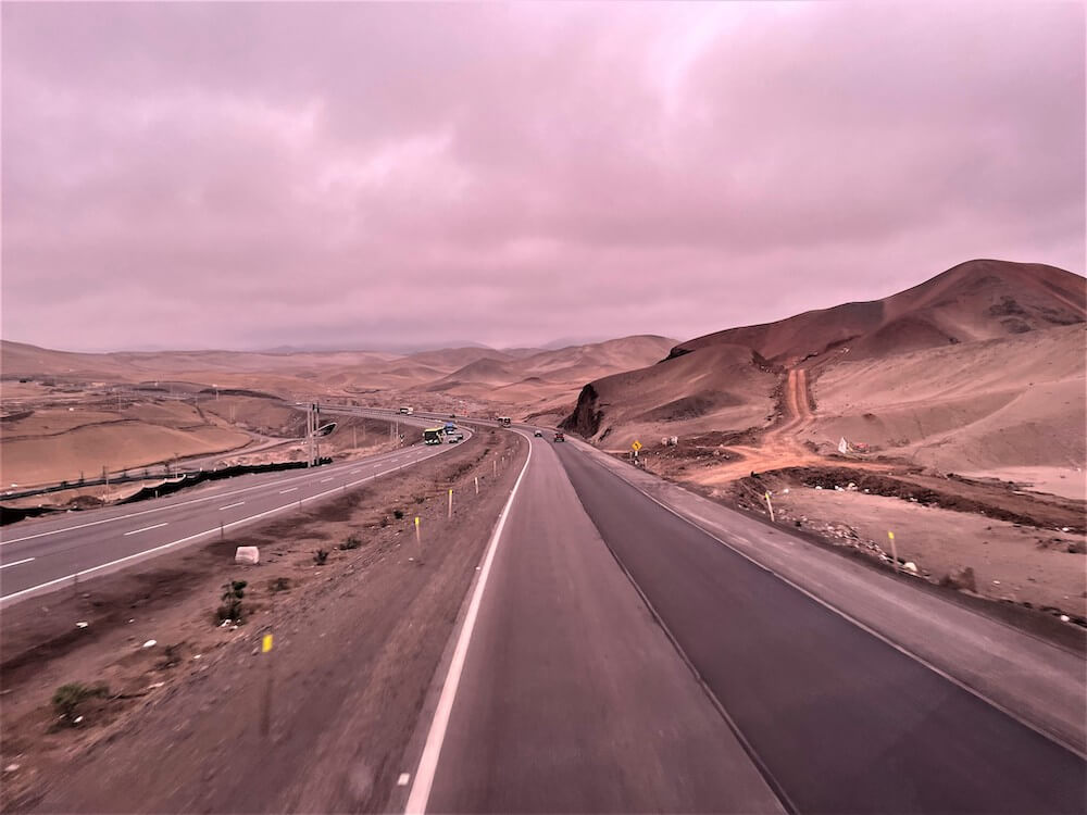 landscape in Peru from the bus