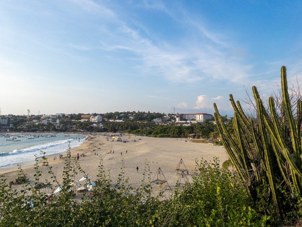 Beach view of Puerto Escondido