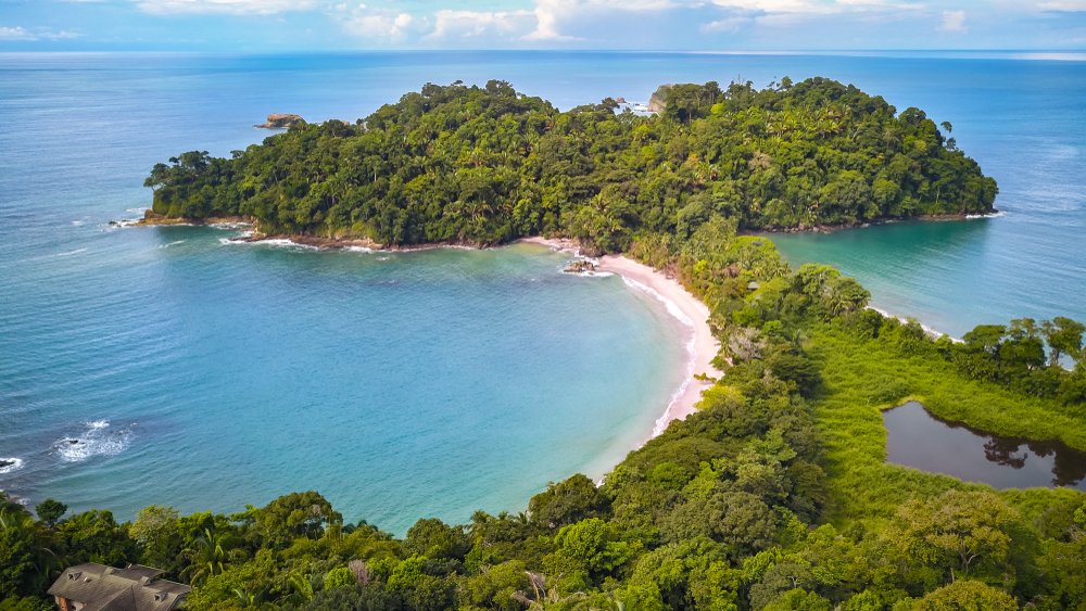 Manuel Antonio beach aerial in Costa Rica
