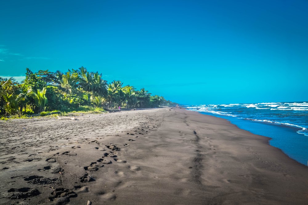 black sand beach Playa Negra, Costa Rica