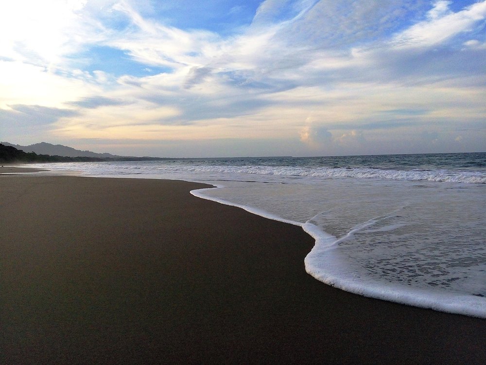 black sands of Playa Negra in Limon Costa Rica