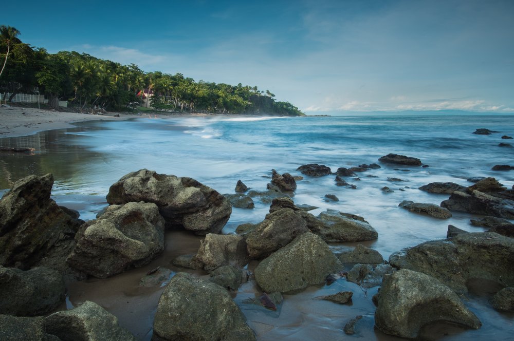 Rocky beach in Costa Rica