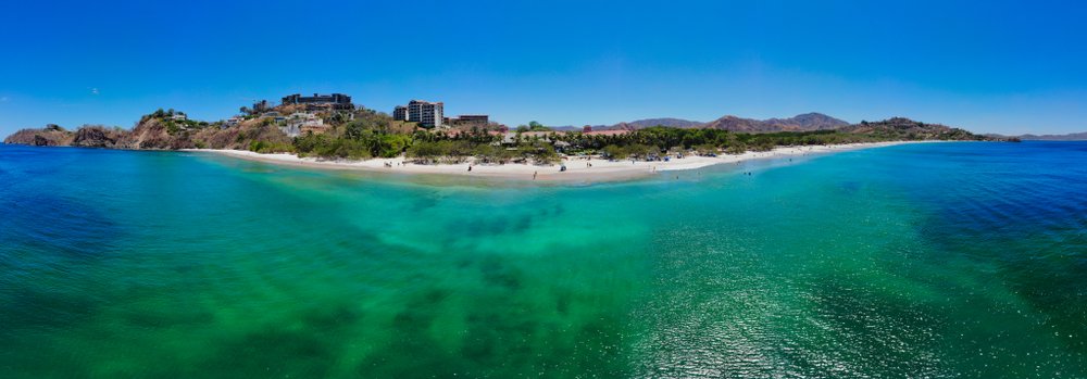 view of Playa Flamingo from the water