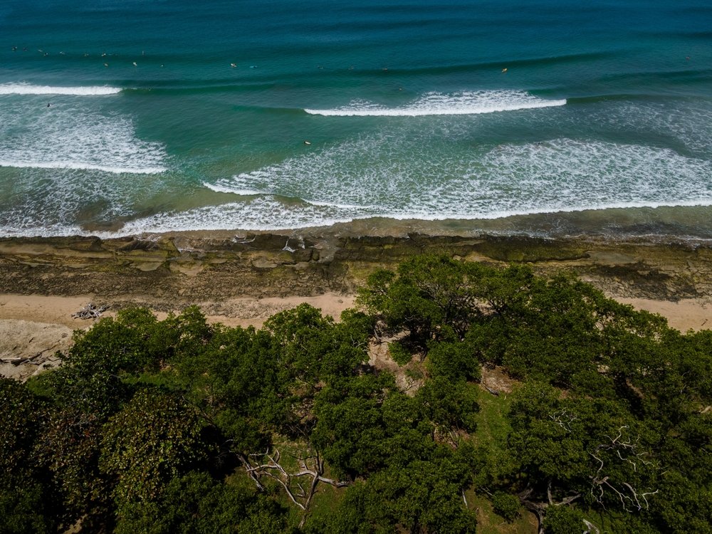 waves rolling in Playa Avellanas Costa Rica
