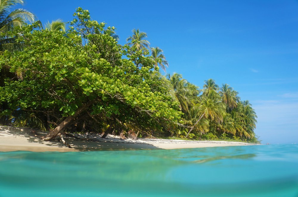 view of Coco Beach from the water