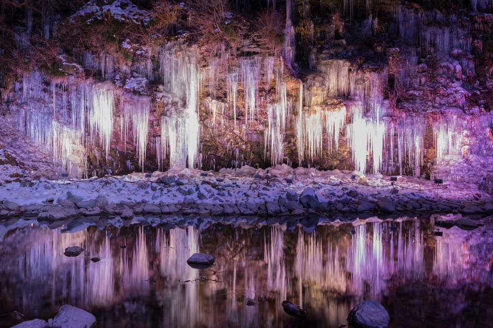 icicles at a Japan snow festival