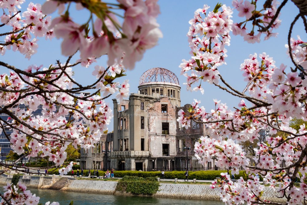 Hiroshima cherry blossom season in Japan