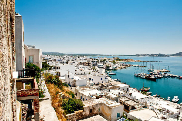 buildings and shore on a Greek island