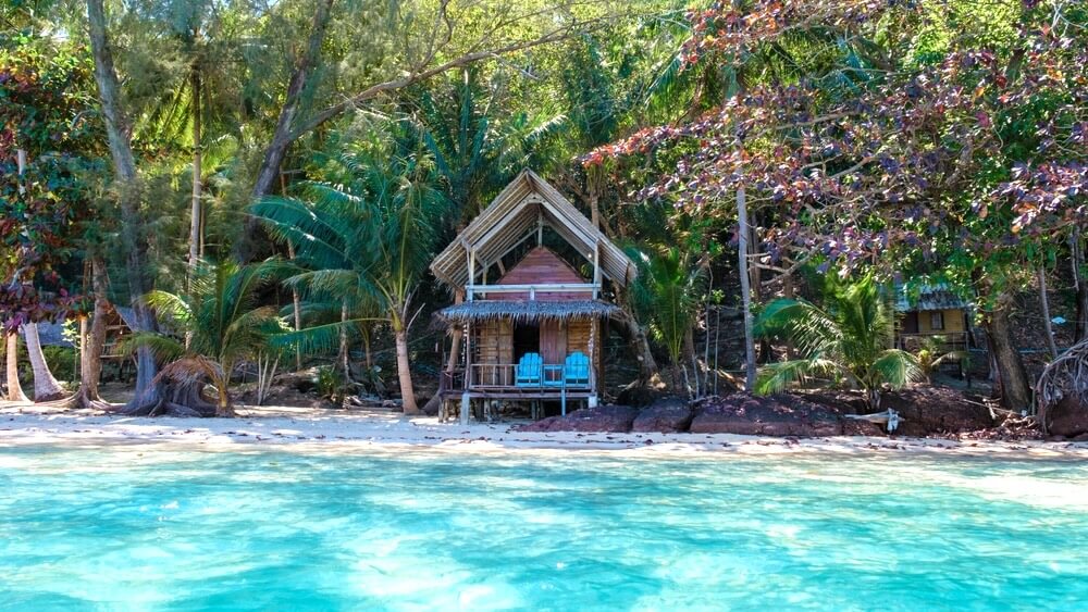 hut off the beach in thailand